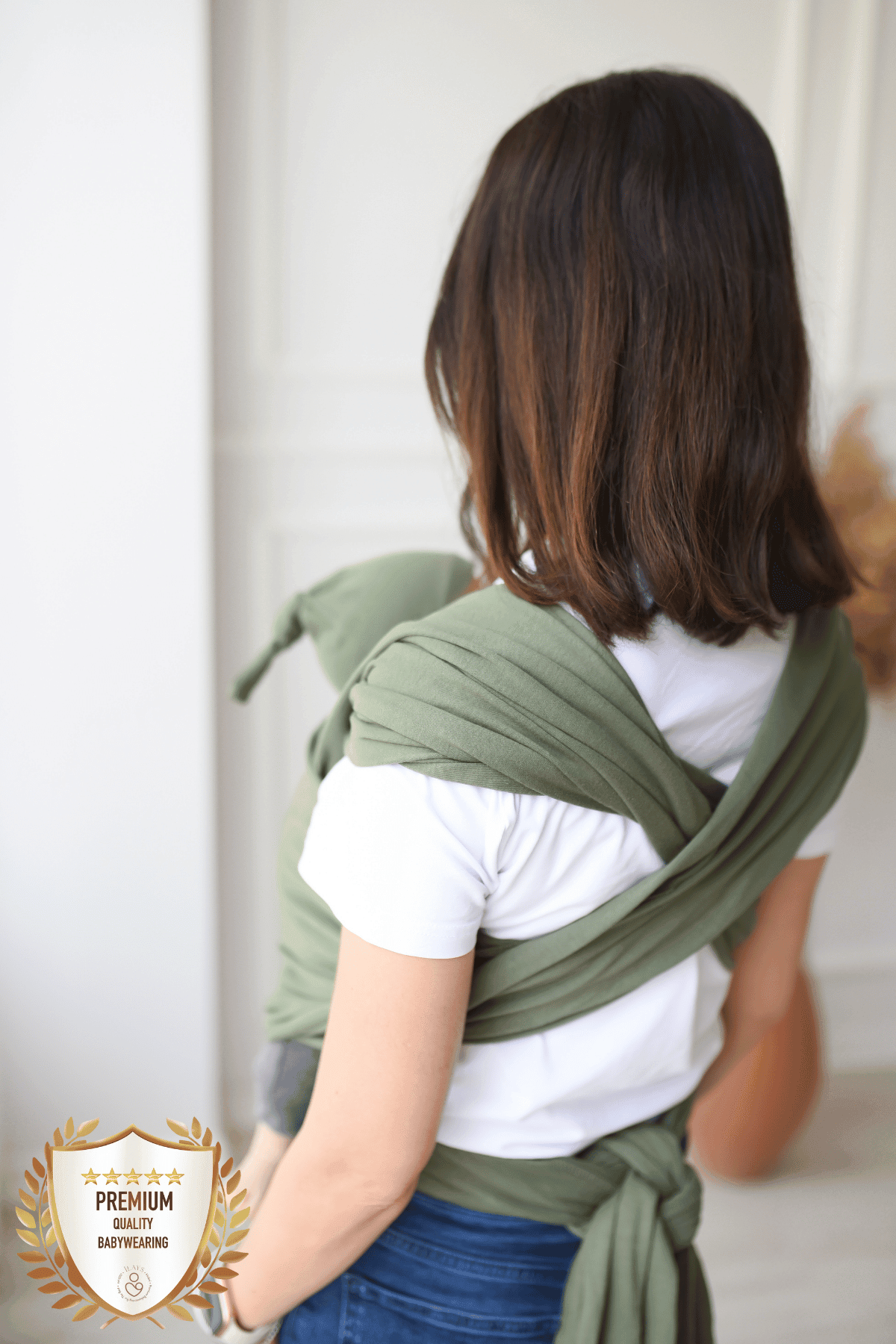 Premium Esnek Wrap Sling ( Babysling - sling - babysling - bebek taşıma şalı - babywearing - kanguru ) - Haki