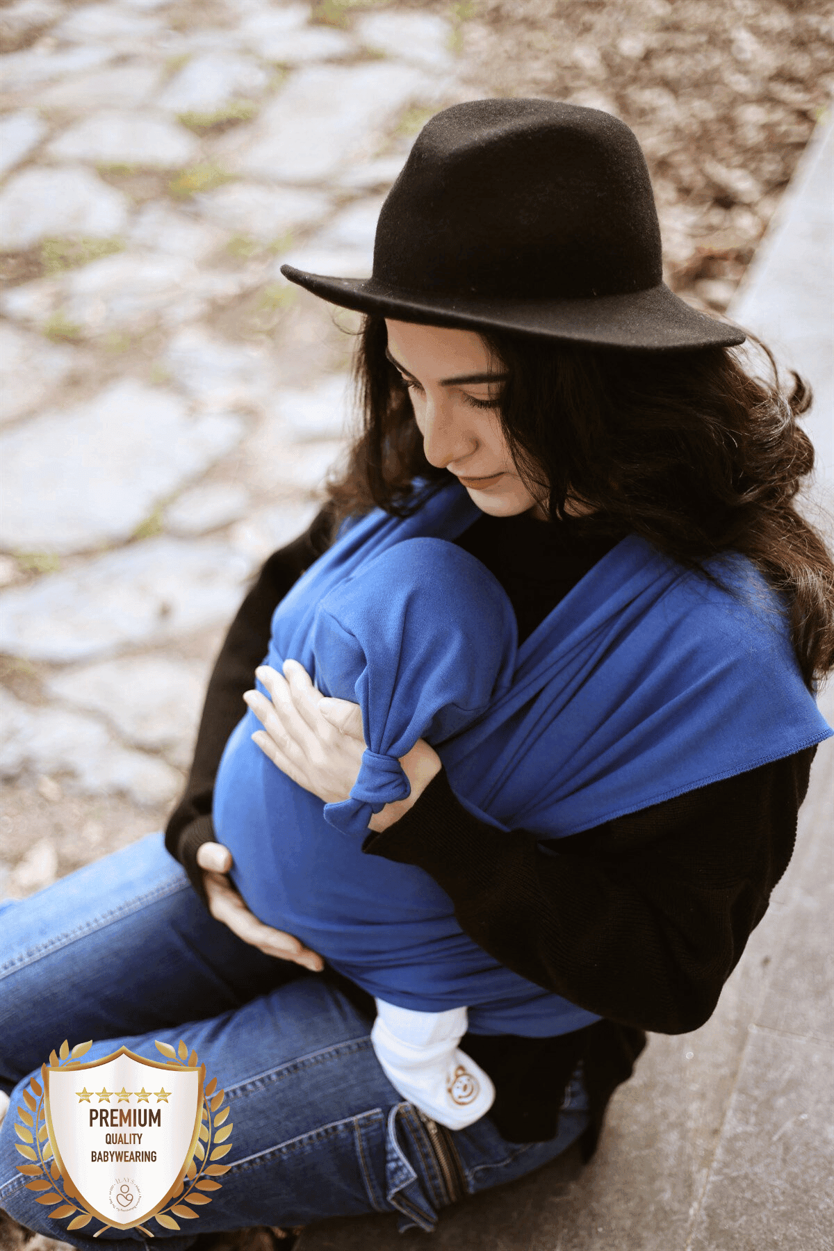 Premium Esnek Wrap Sling ( Babysling - sling - babysling - bebek taşıma şalı - babywearing - kanguru ) - İndigo