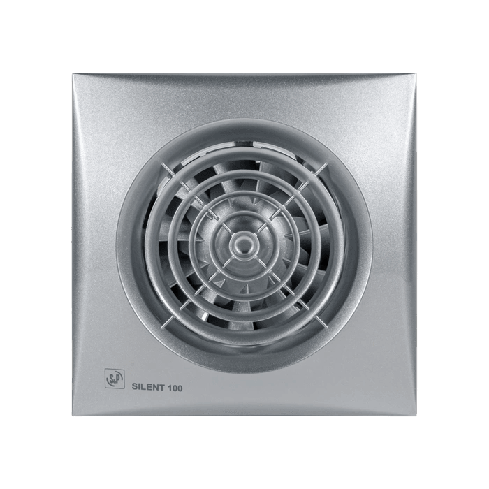 S&P Silent 100 CRZ Silver Sessiz Zaman Ayarlı Banyo Fanı 100mm Gri Renk 
