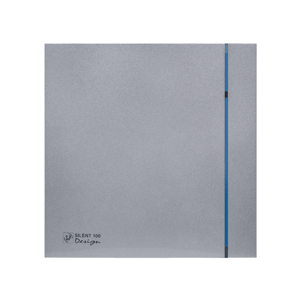 S&P Silent 100 CRZ Silver Design 100mm Zaman Ayarlı Sessiz Dekoratif Banyo Fanı – Gümüş Panel