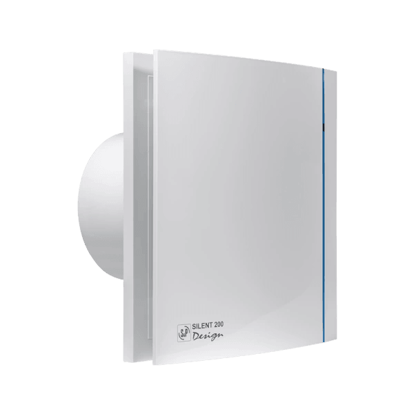 S&P Silent 200 CZ Design Sessiz Fan – 200mm Geri Akış Panjurlu Beyaz Panel