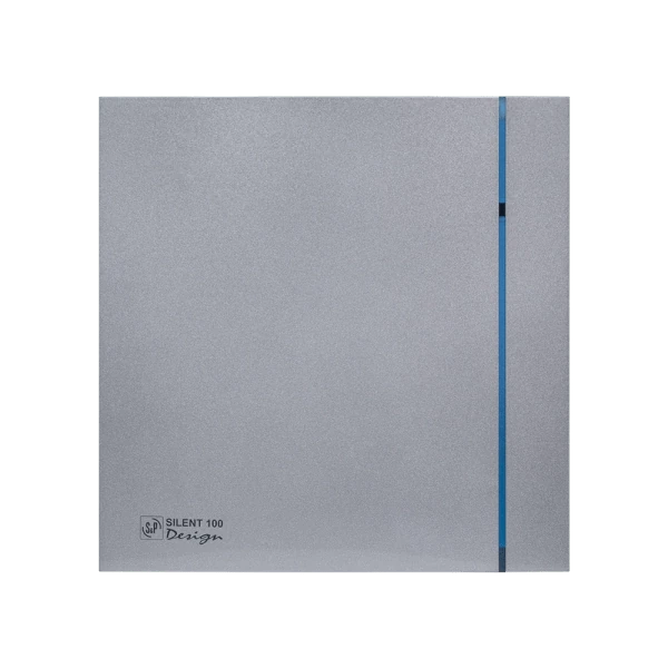 S&P Silent 100 CZ Silver Design önden görünüm gümüş dekoratif banyo fanı