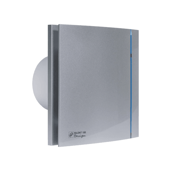 S&P Silent 100 CRZ Silver Design 100mm Zaman Ayarlı Sessiz Dekoratif Banyo Fanı – Gümüş Panel