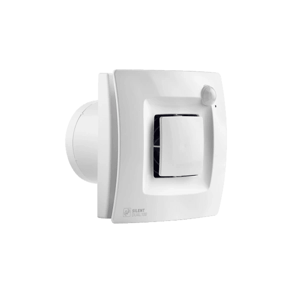 S&P Silent Dual 100 Sessiz Fan – 100mm Çift Fanlı Havalandırma Sistemi – Nem ve Hareket Sensörlü