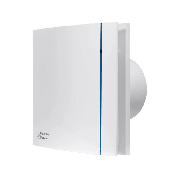S&P Silent 200 CZ Design Sessiz Fan – 200mm Geri Akış Panjurlu Beyaz Panel