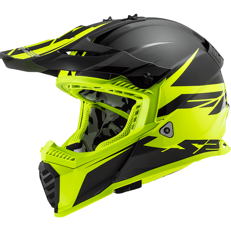 LS2 FAST EVO ROAR MAT SİYAH-NEON SARI KASK