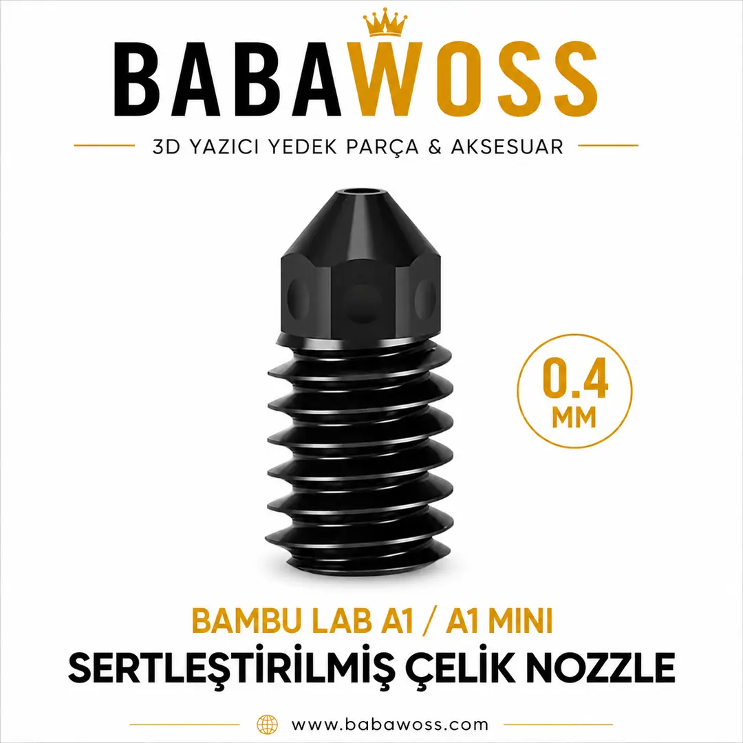 0.4mm Bambu Lab A1/ A1 Mini Sertleştirilmiş Çelik Nozzle