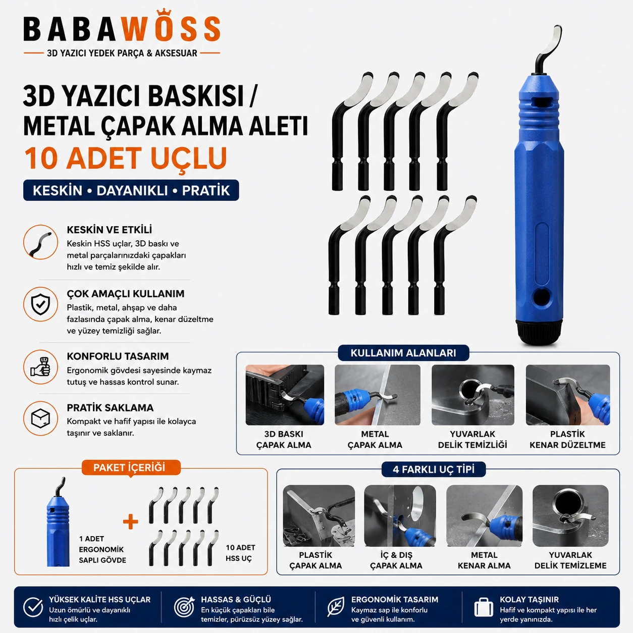 0.4mm Bambu Lab A1/ A1 Mini Sertleştirilmiş Çelik Nozzle