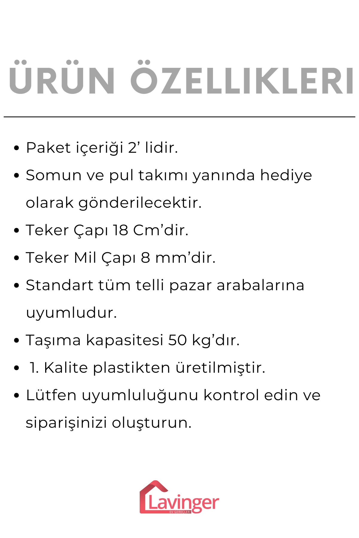 2 Adet 18 cm Metal Gövde Pazar Arabası Tekerleği Süper Sağlam Araba Tekeri Somun&Pul Hediyeli