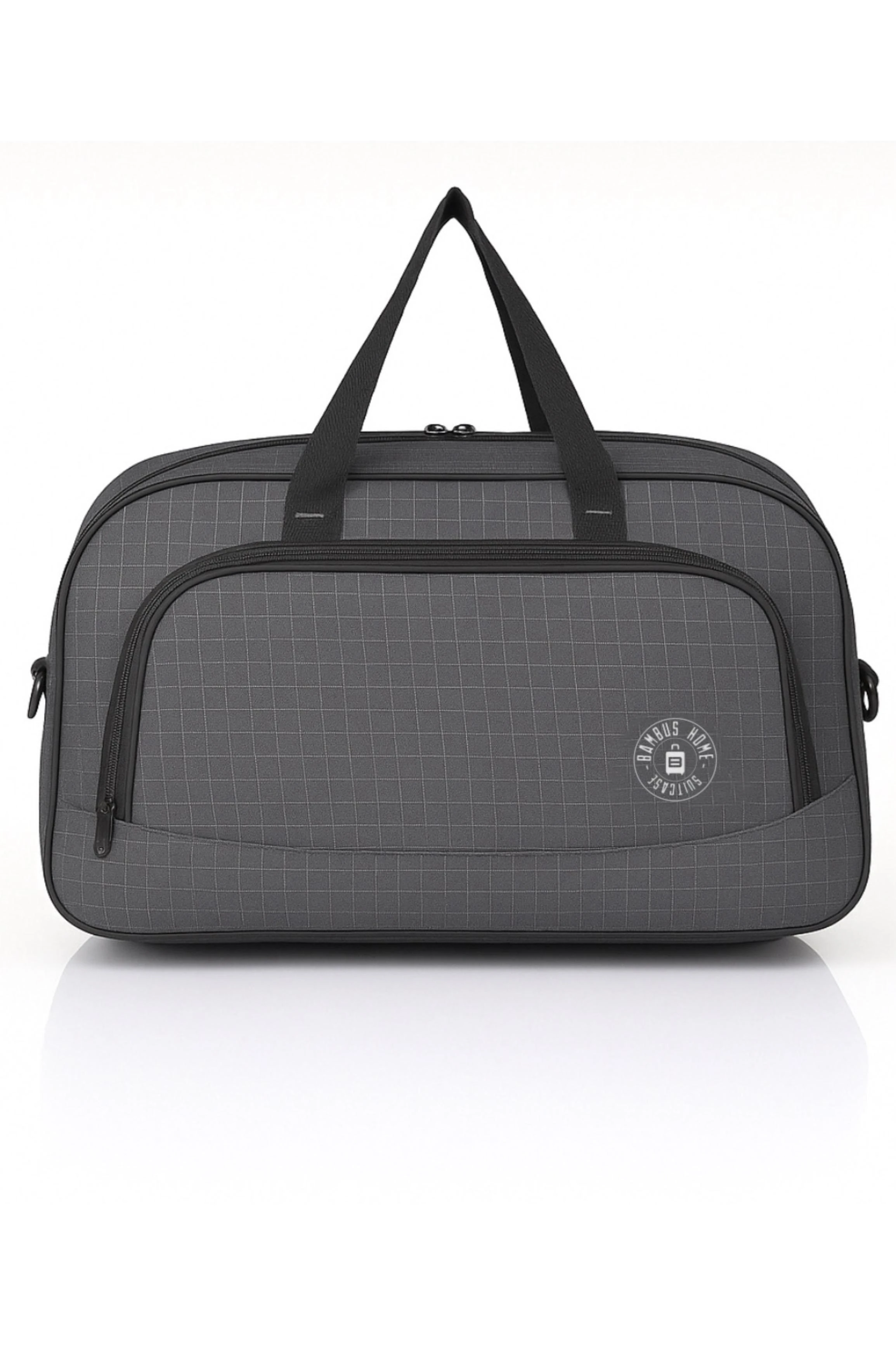 3 Gözlü Havlu Kumaş Valiz Seyahat Tatil Spor Hastane Çok Gözlü El Ve Omuz Çantası - Gri