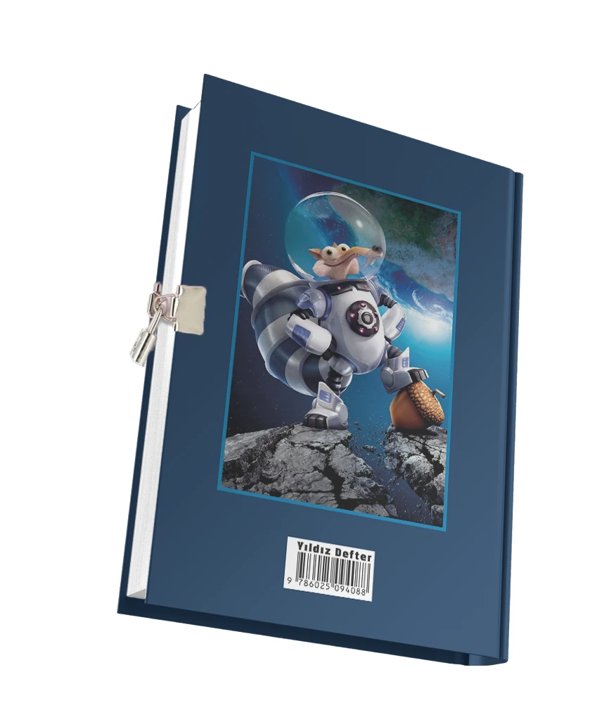 Kilitli Hatıra Günlük Anı Defteri Çizgi Karakterler Yıldız Kids Seri