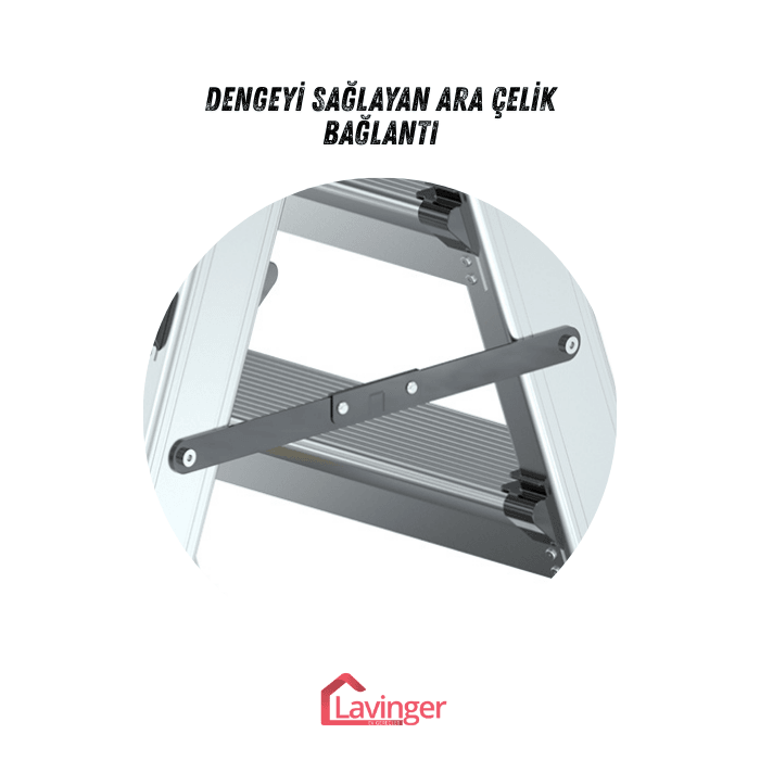 Lüks Alüminyum Çift Çıkışlı Merdiven
