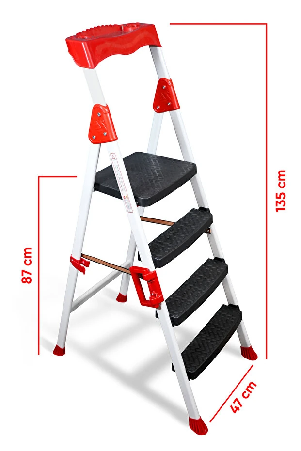 Zigana Elegance Geniş Basamaklı Kolay Taşıma Aparatlı Merdiven Kaliteli Paslanmaz Katlanır