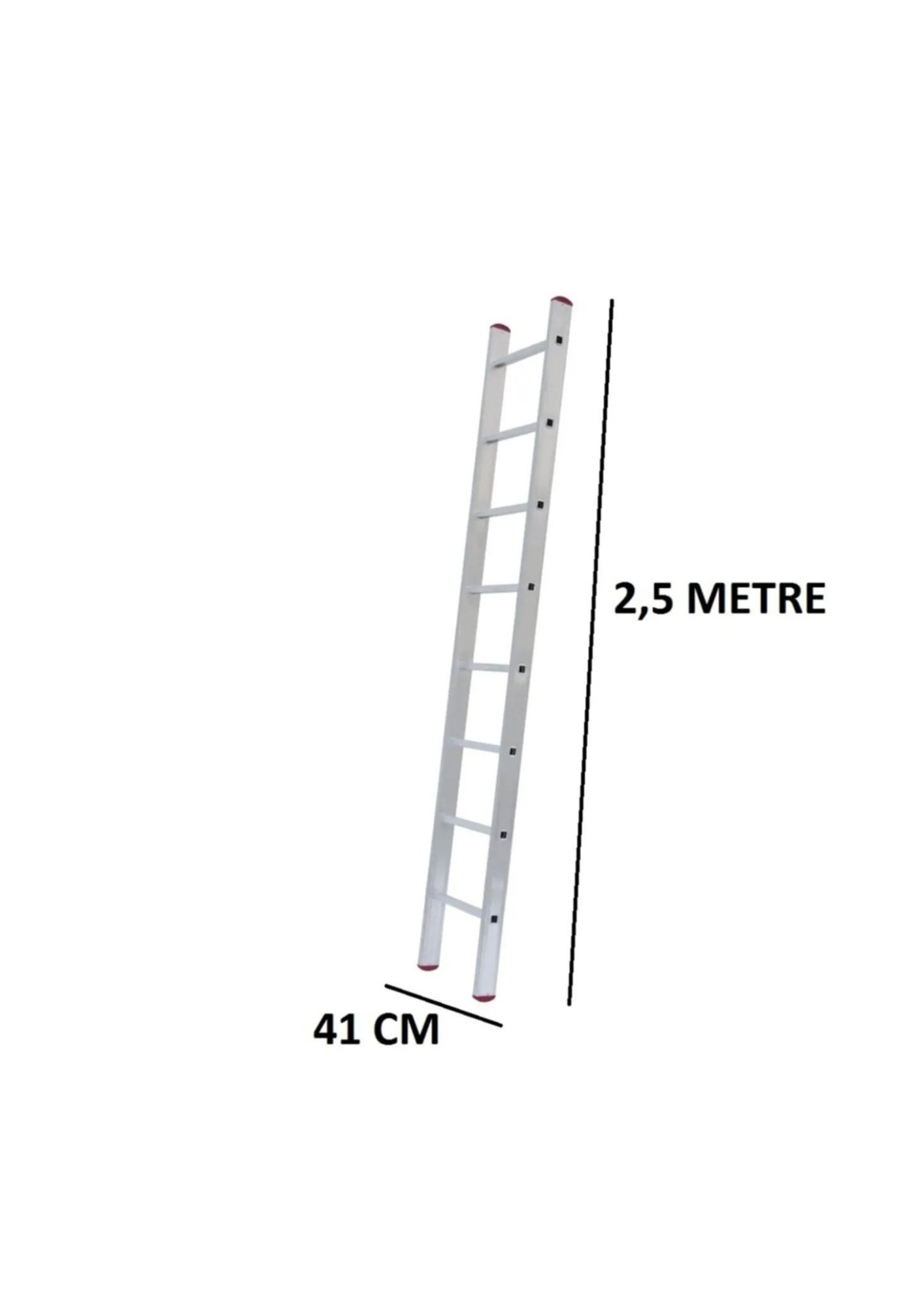 Tek Parça 8 Basamaklı 2.5 Metre Alüminyum Ptt Merdiven