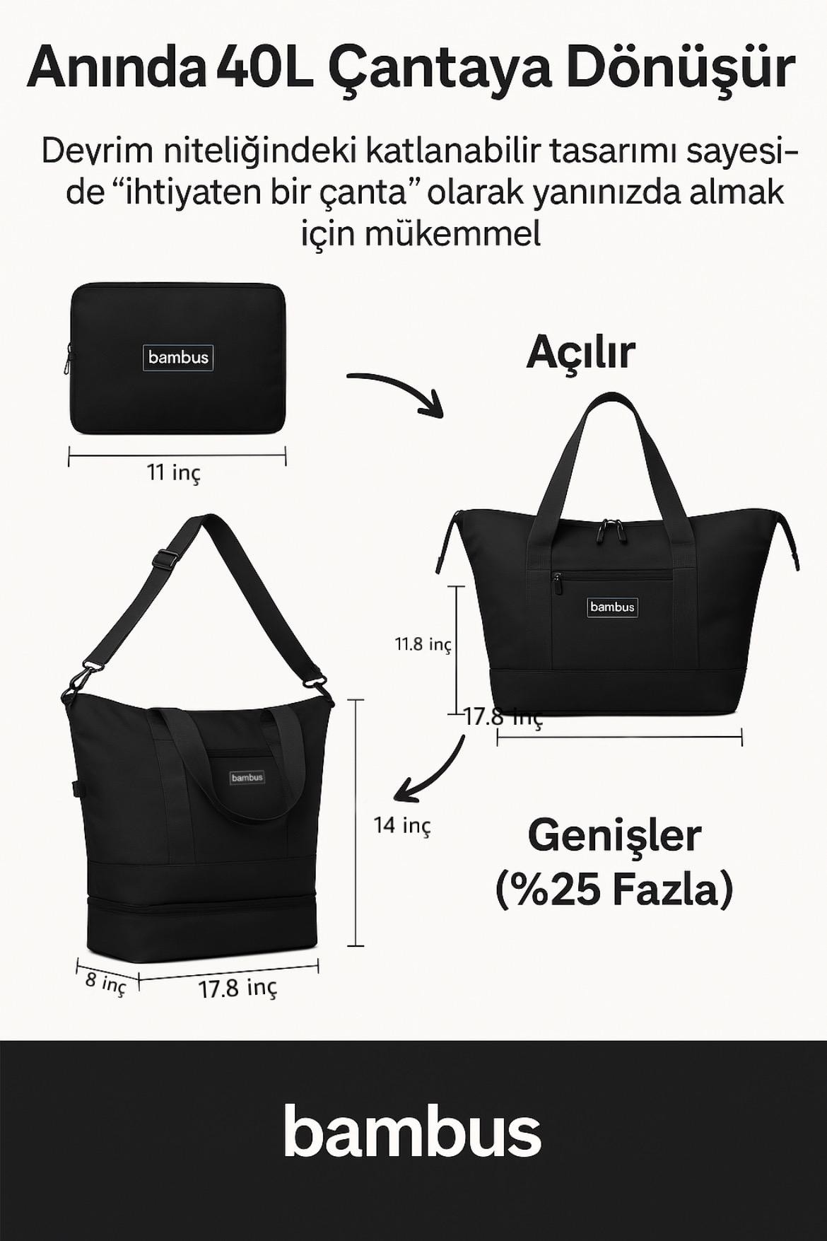 Cüzdan Çanta Genişleyebilen Ve Küçülebilen Körüklü Günlük-Seyahat-Gezi-Omuz Çantası