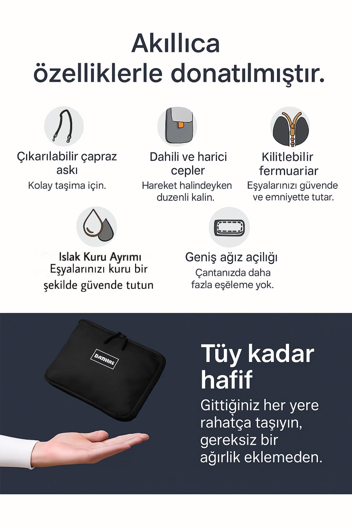Cüzdan Çanta Genişleyebilen Ve Küçülebilen Körüklü Günlük-Seyahat-Gezi-Omuz Çantası