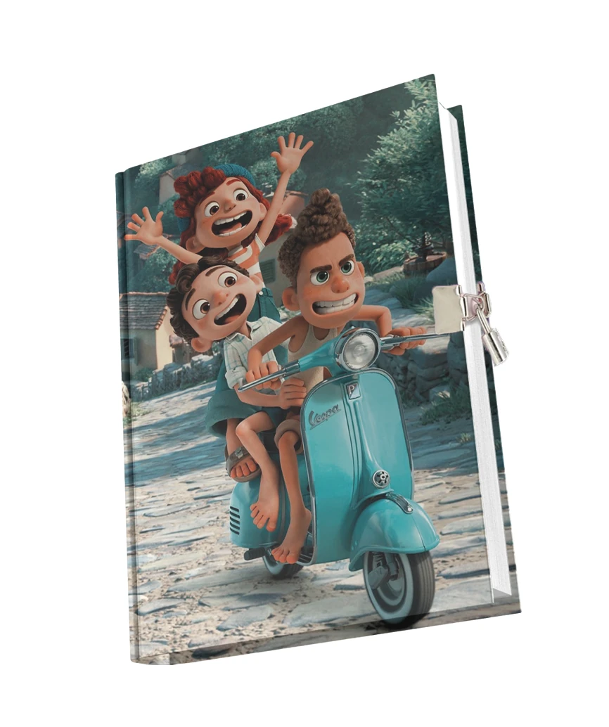 Kilitli Hatıra Günlük Anı Defteri Çizgi Karakterler Yıldız Kids Seri - Luca 2