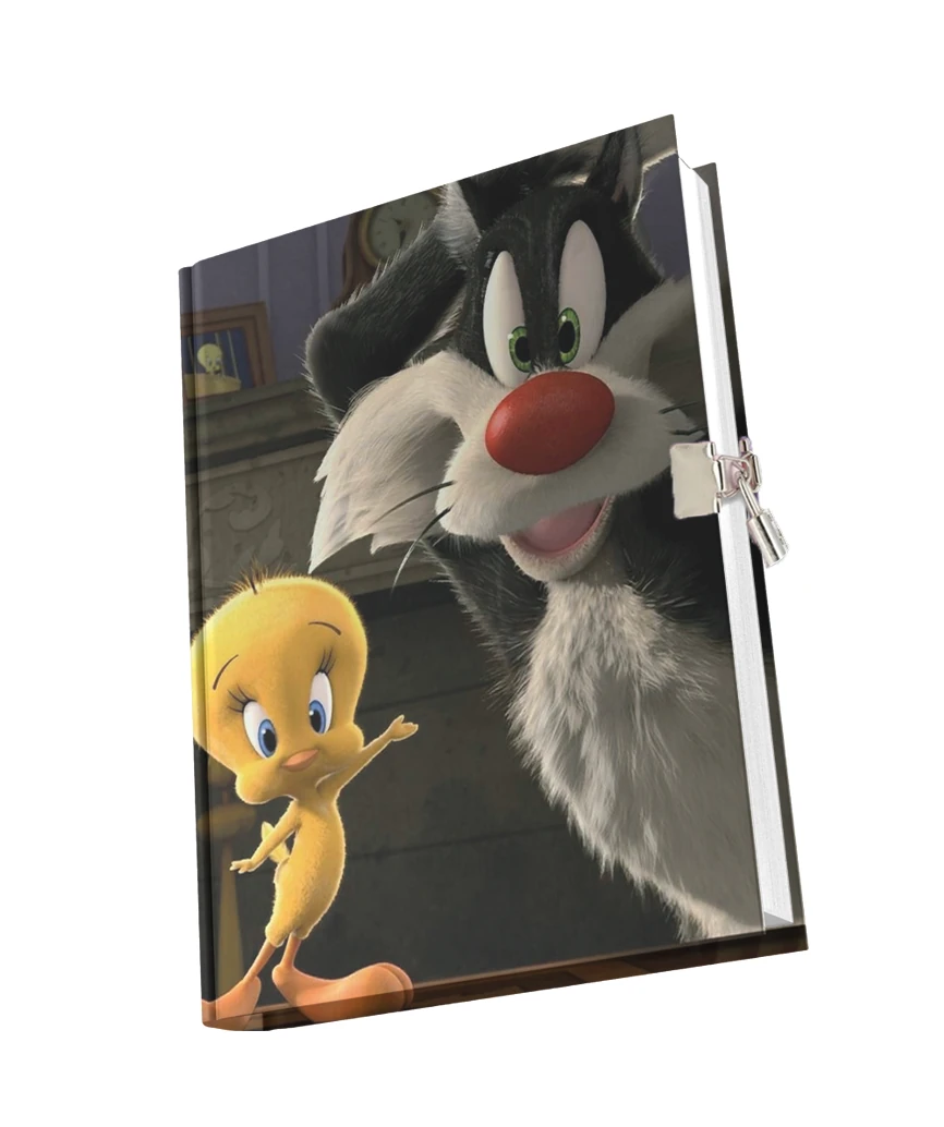 Kilitli Hatıra Günlük Anı Defteri Çizgi Karakterler Yıldız Kids Seri - Slyvester