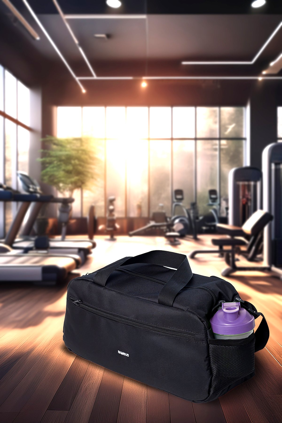 İki Bölmeli El ve Omuzda Taşınılabilir Günlük Seyahat Gym Fitness ve Spor Çantası
