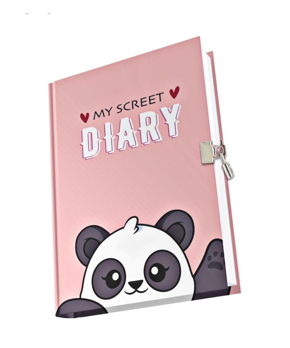 Kilitli Hatıra Günlük Anı Defteri Hello Pandastic Seri - Pembe