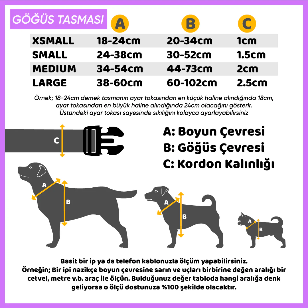 Zıp Zıp Kaplan | Köpek Göğüs Tasması