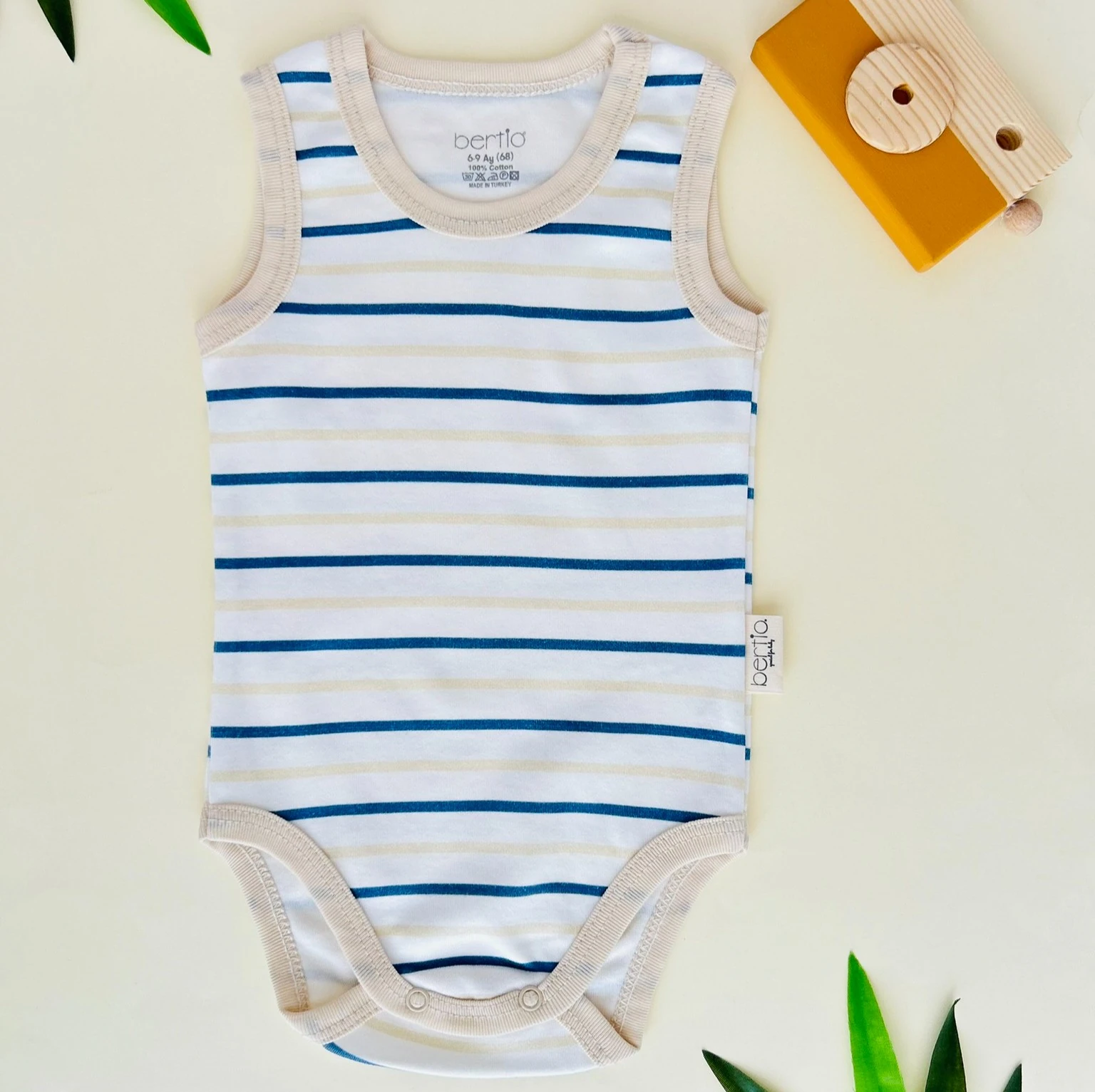 Renkli Çizgi Desenli Atlet Body | Bebek Giyim