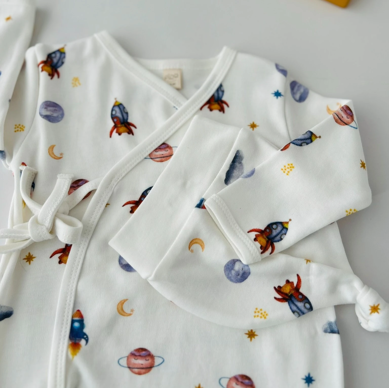 Erkek Bebek 2'li Tulum Set | Uzay Desenli  | Yenidoğan & Bebek Giyim