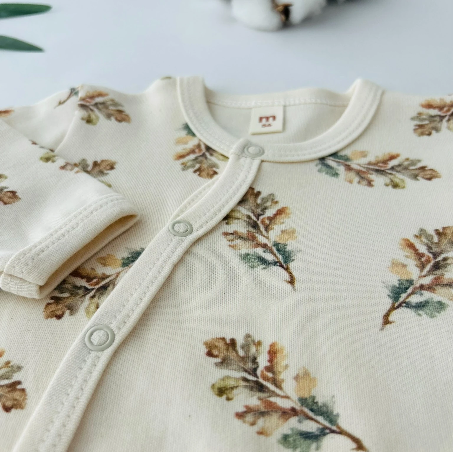 Yaprak Desenli 2'li Tulum Set | Kız Bebek Tulum | Yenidoğan & Bebek Giyim