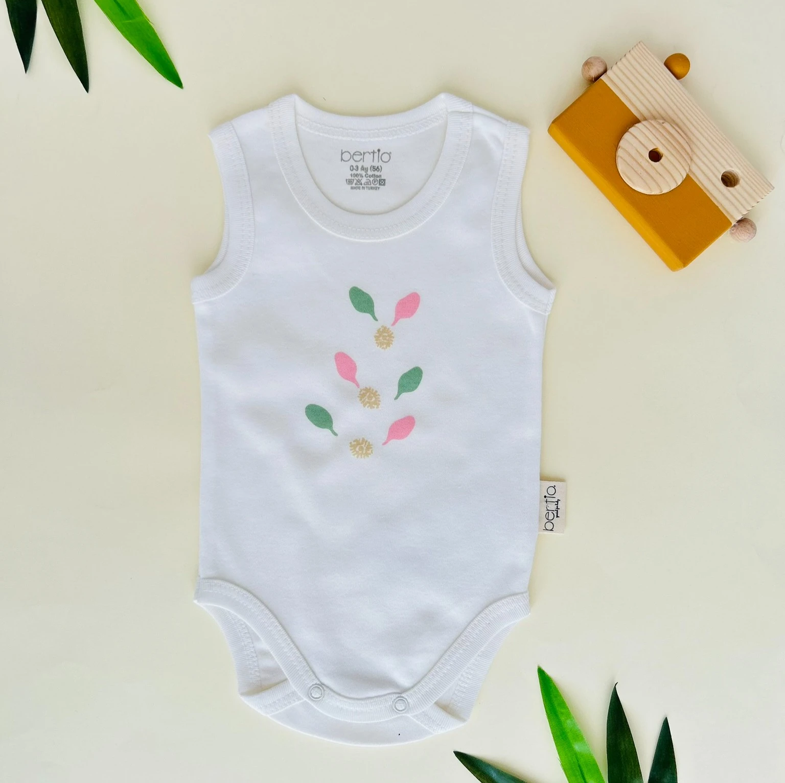 Yaprak Desenli Atlet Body | Bebek Giyim
