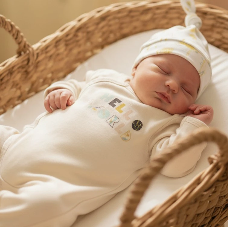 Yaprak - Çiçek Desenli 2'li Tulum Set | Kız Bebek Tulum | Yenidoğan & Bebek Giyim - Bej