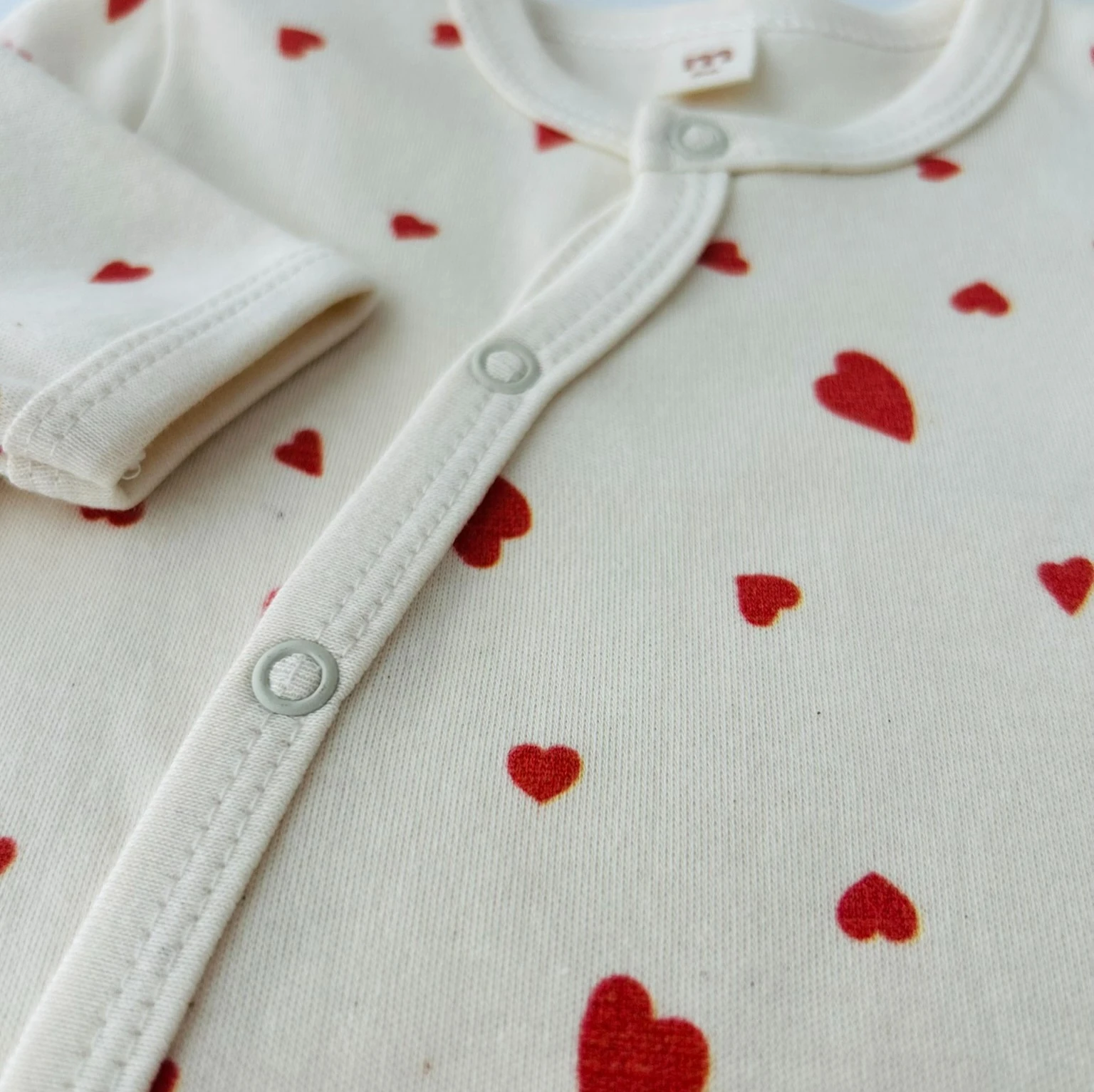 Kırmızı Kalp Desenli 2'li Tulum Set | Kız Bebek Tulum | Yenidoğan & Bebek Giyim