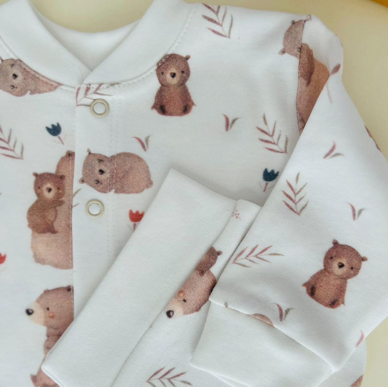 2'li Bebek Tulum Set | Ayıcık Desenli | Yenidoğan & Bebek Giyim