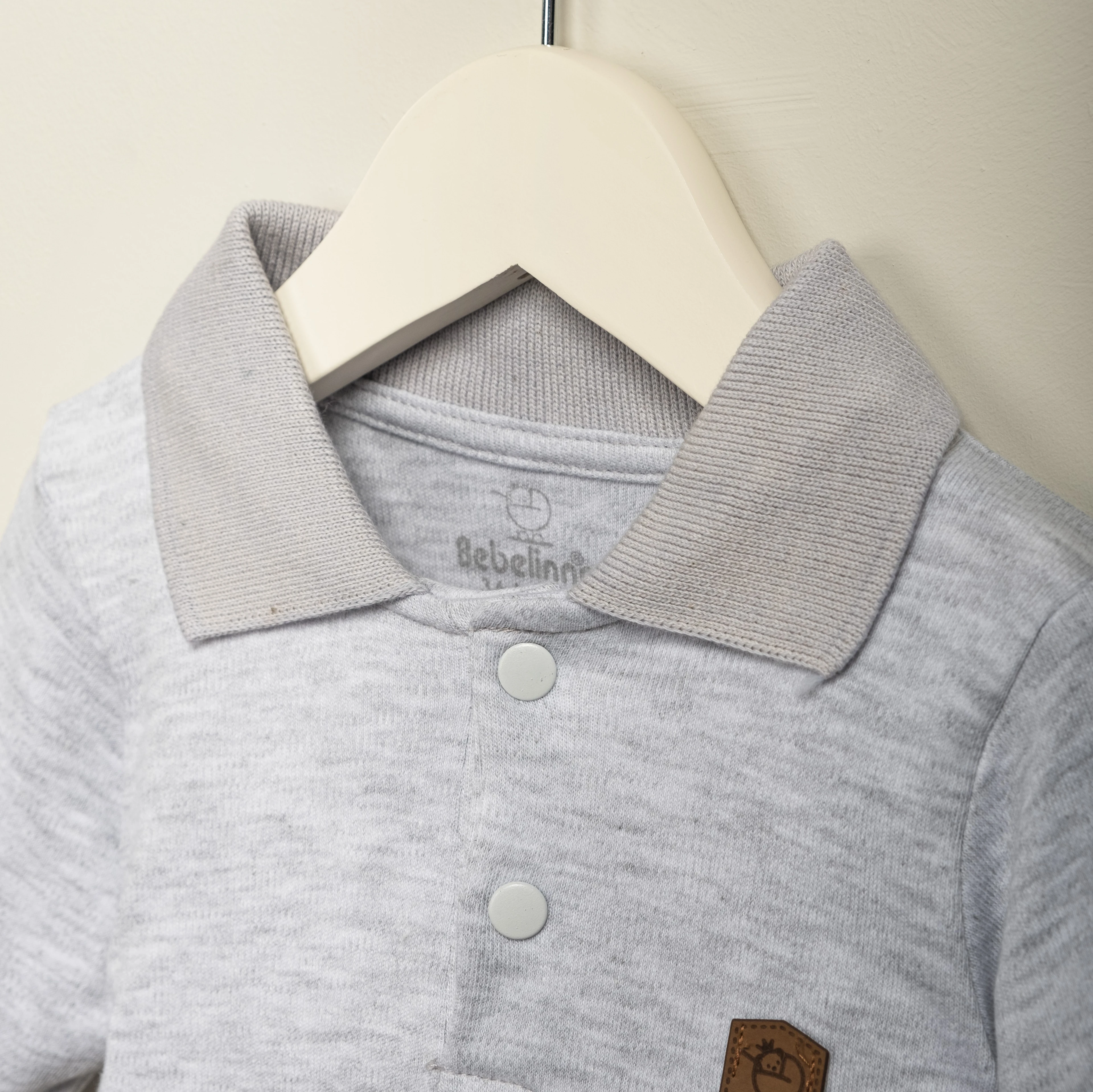 Polo Yaka Uzun Kollu Erkek Bebek Body | Yenidoğan & Bebek Giyim