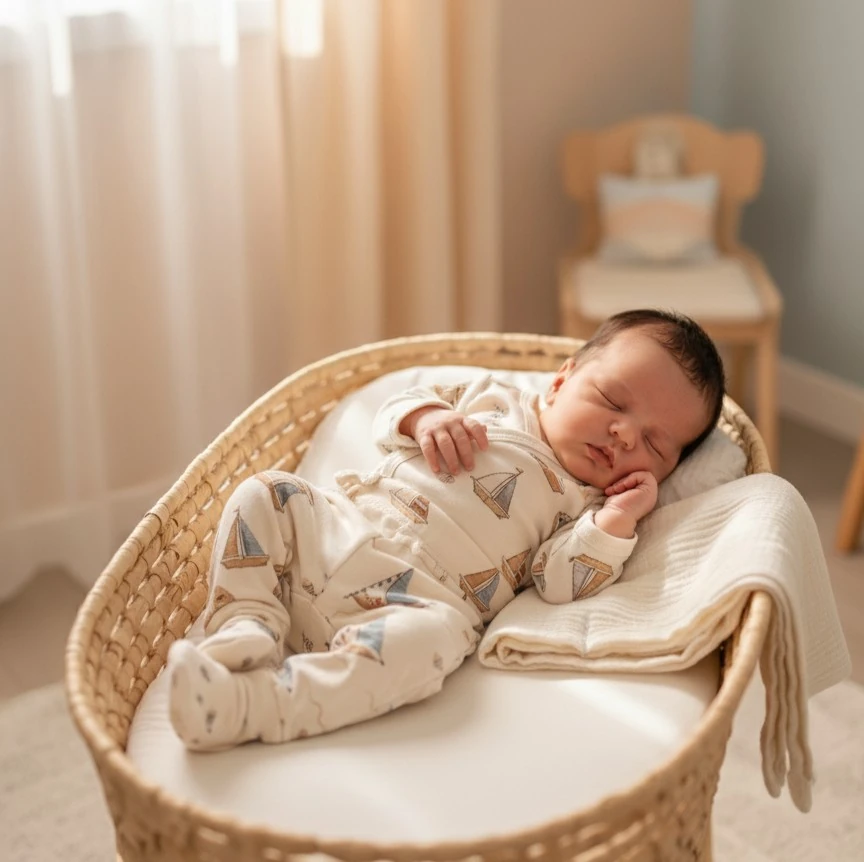 Gemi Desenli 3'lü Hastane Çıkış Seti | Yenidoğan & Bebek Giyim