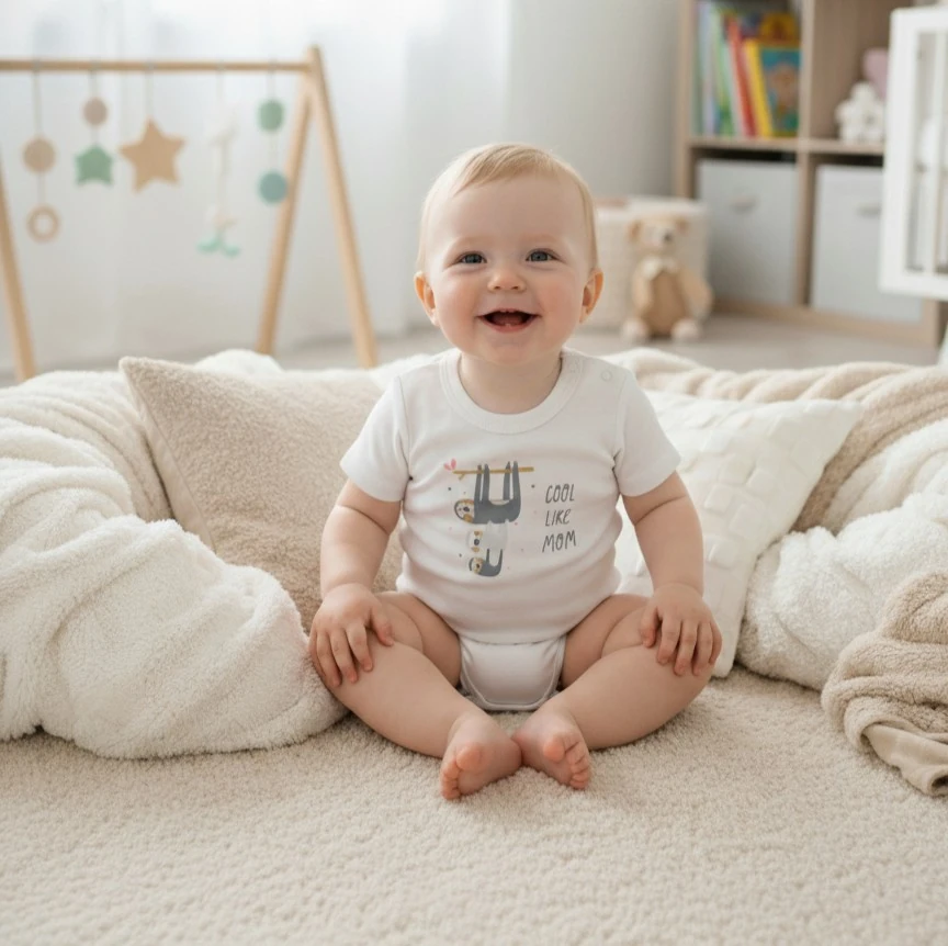 Kısa Kollu Bebek Body | Bebek Giyim