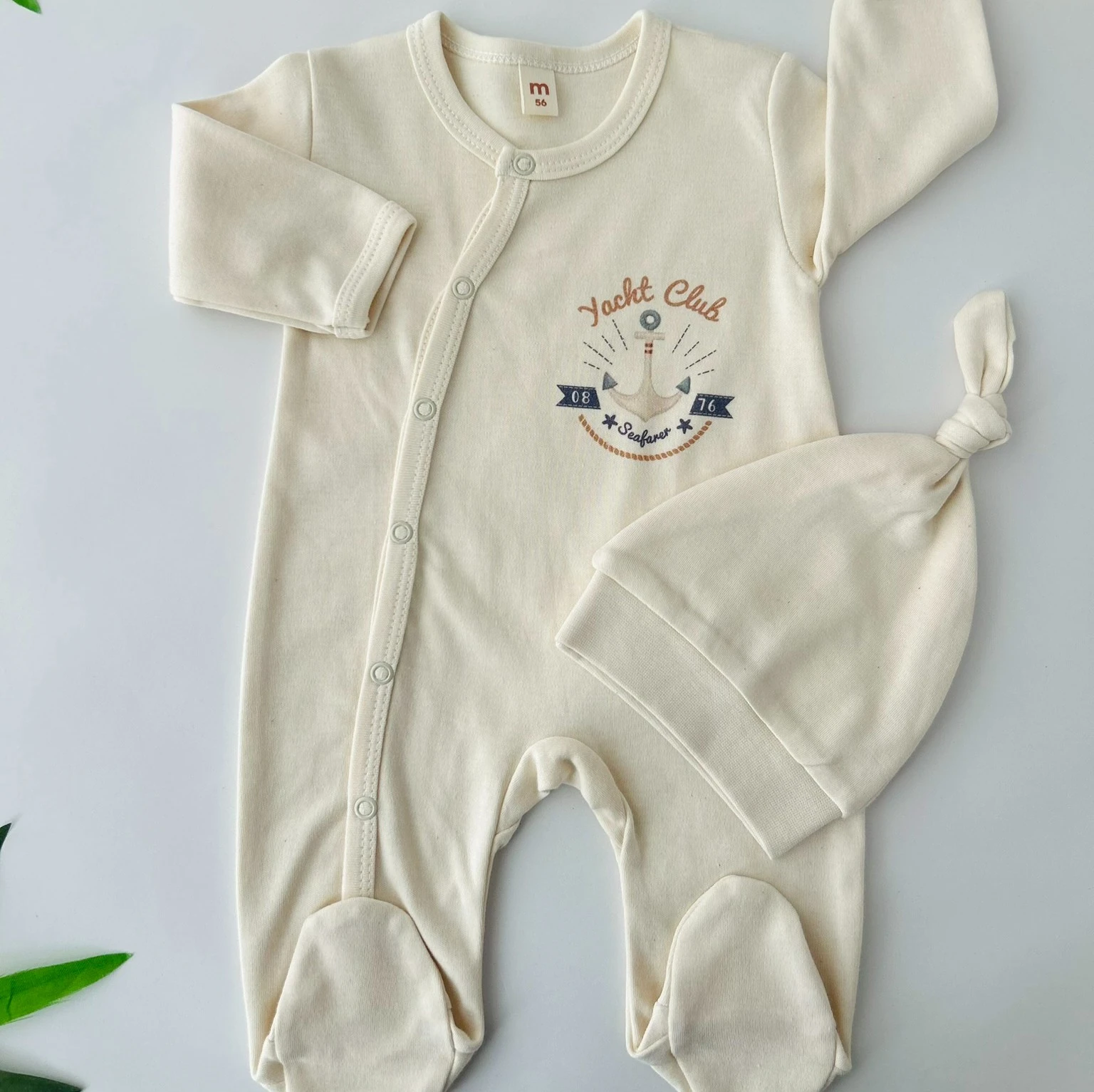 Çapa Desenli 2'li Tulum Set | Erkek Bebek Tulum | Yenidoğan & Bebek Giyim