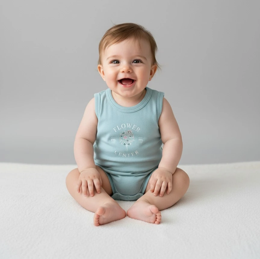 Çiçek Desenli | Kız Bebek Atlet | Çıtçıtlı Body | Yenidoğan & Bebek Giyim