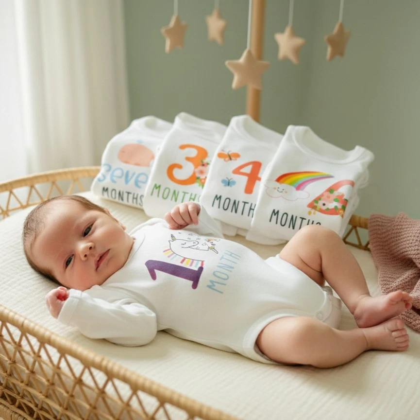 12'li Aylık Body Set | Yenidoğan & Bebek Giyim