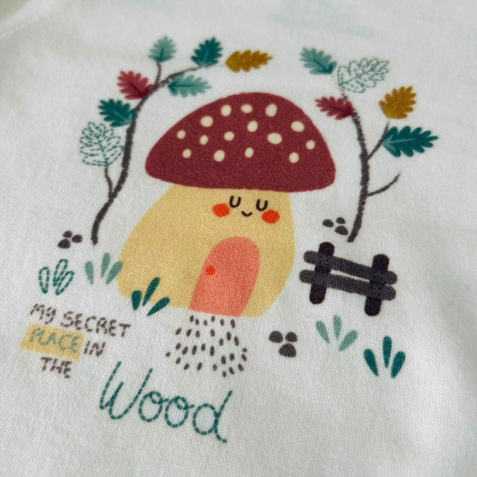 Mantar Desenli Uzun Kollu Bebek Body | Yenidoğan & Bebek Giyim