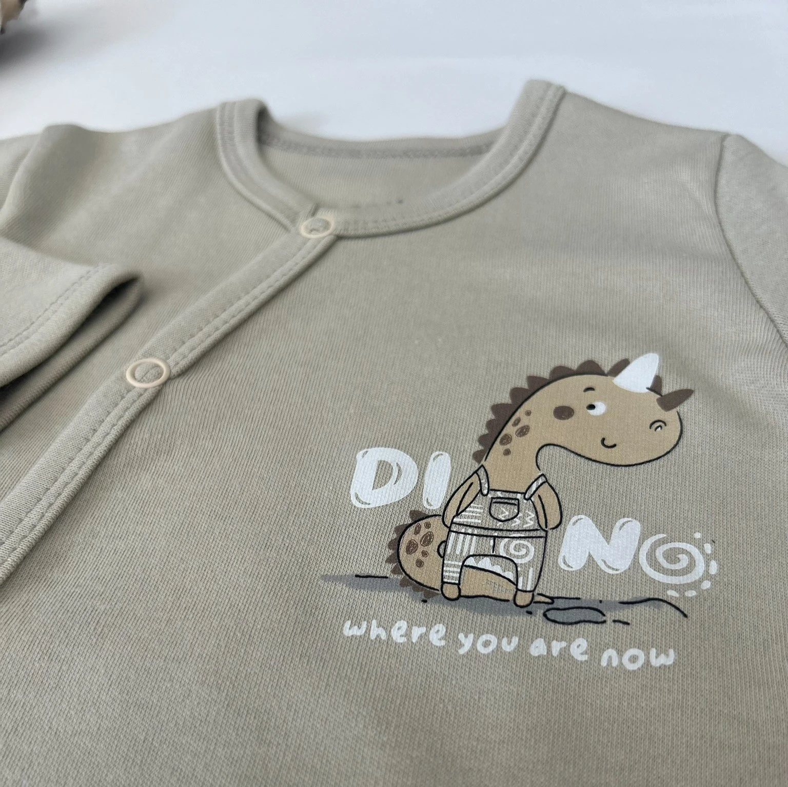 Erkek Bebek 2'li Tulum Set | Dinozor Desenli  | Yenidoğan & Bebek Giyim