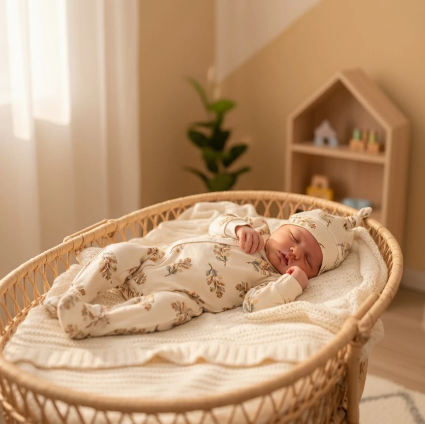 Yaprak Desenli 2'li Tulum Set | Kız Bebek Tulum | Yenidoğan & Bebek Giyim