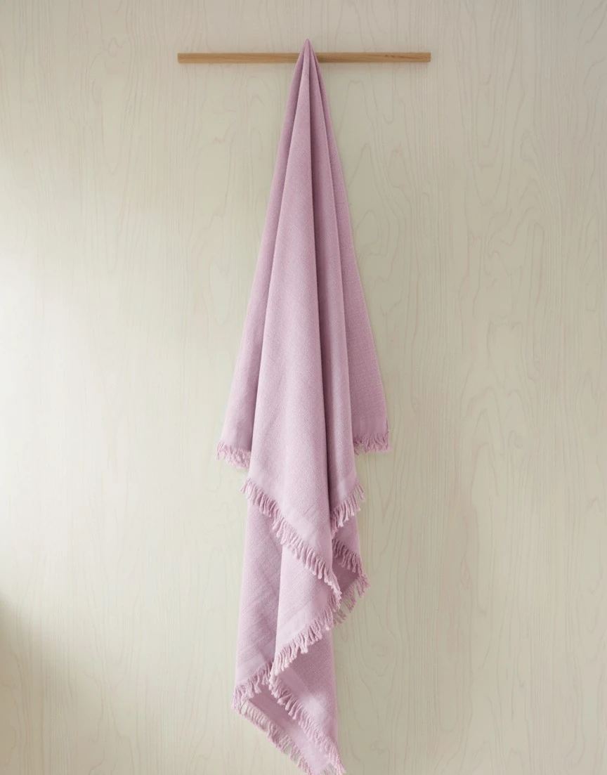 Püsküllü Çift Katlı Müslin Battaniye | Yenidoğan & Bebek Giyim - Pembe