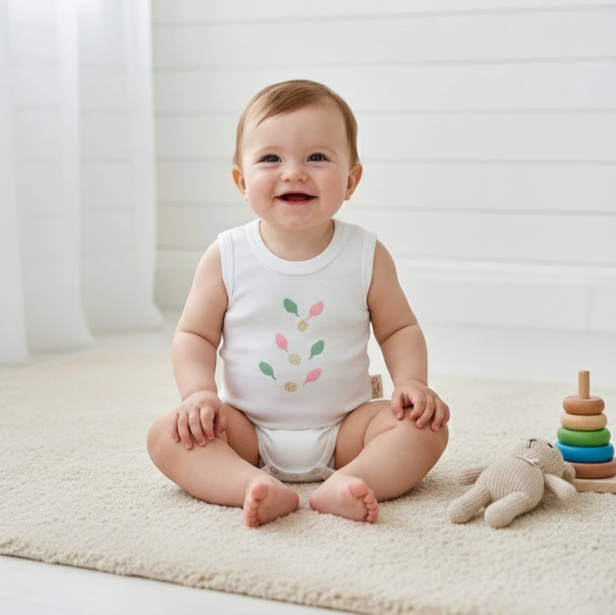 Yaprak Desenli Atlet Body | Bebek Giyim