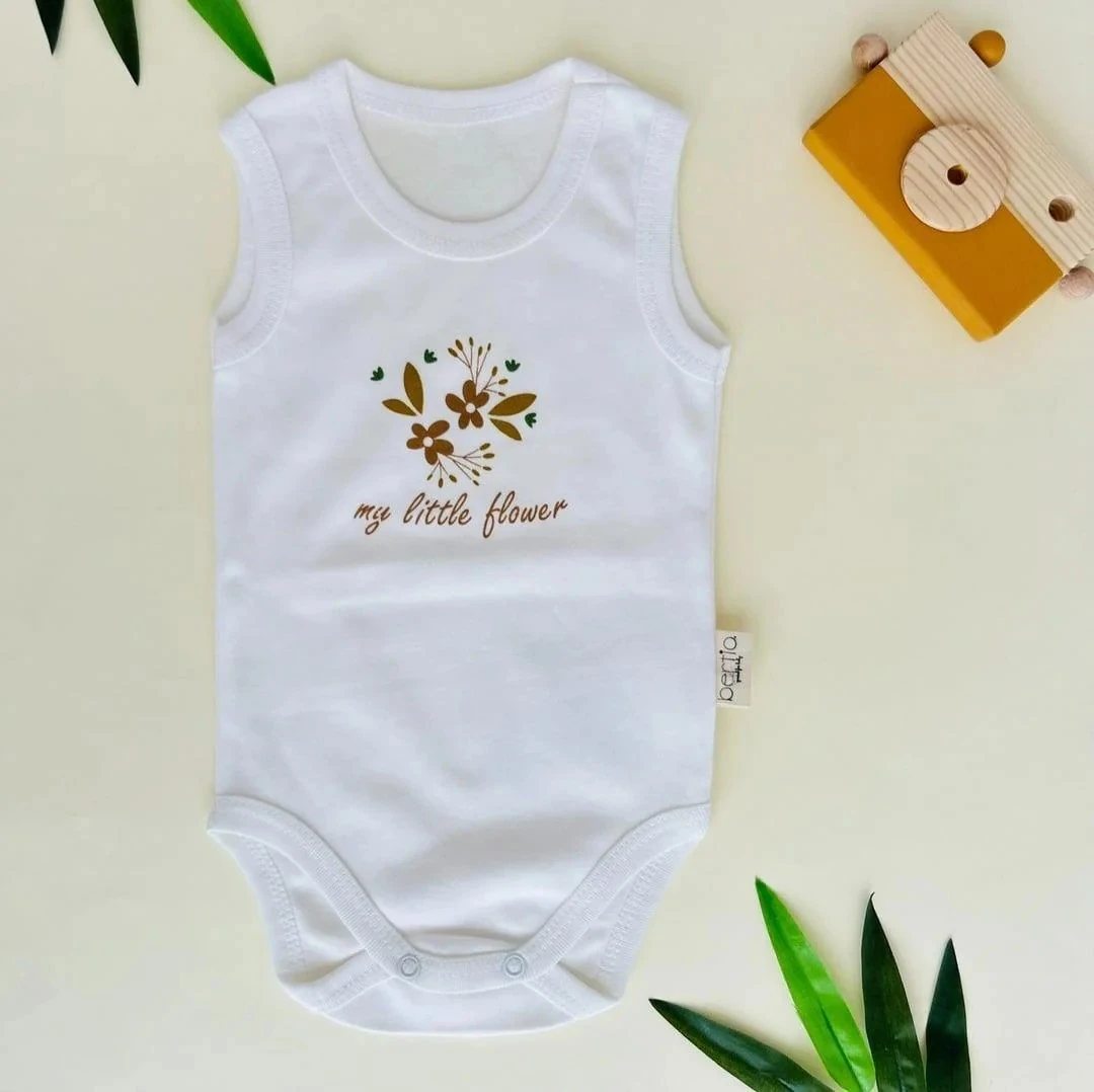 Çiçek Desenli Atlet Body | Bebek Giyim