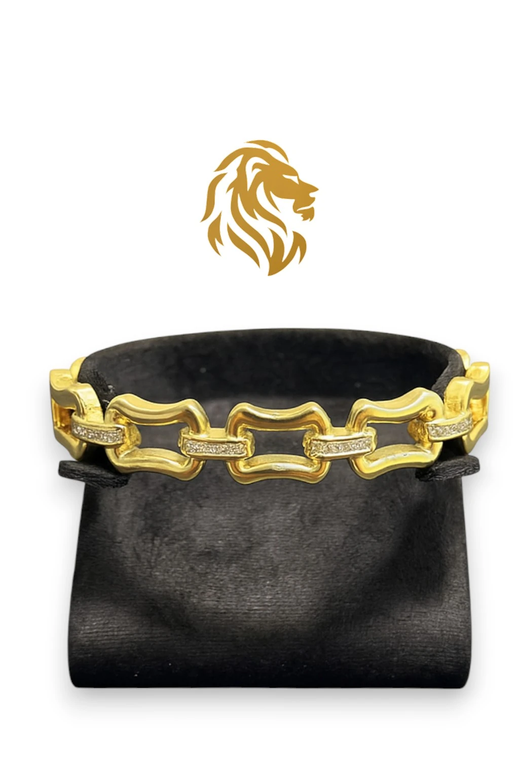 Taşlı Kemik Motifli Kelepçe