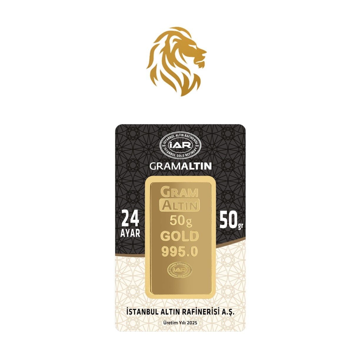 50Gr 24 Ayar Paketli Altın
