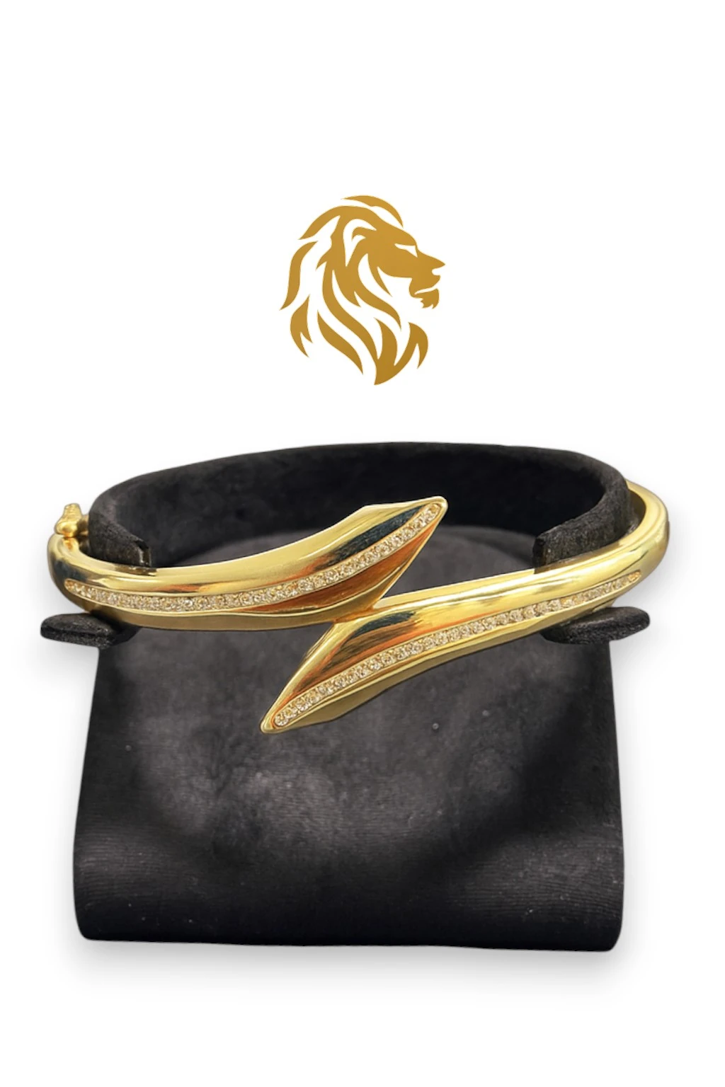 Çift Kanat Taşlı Kelepçe