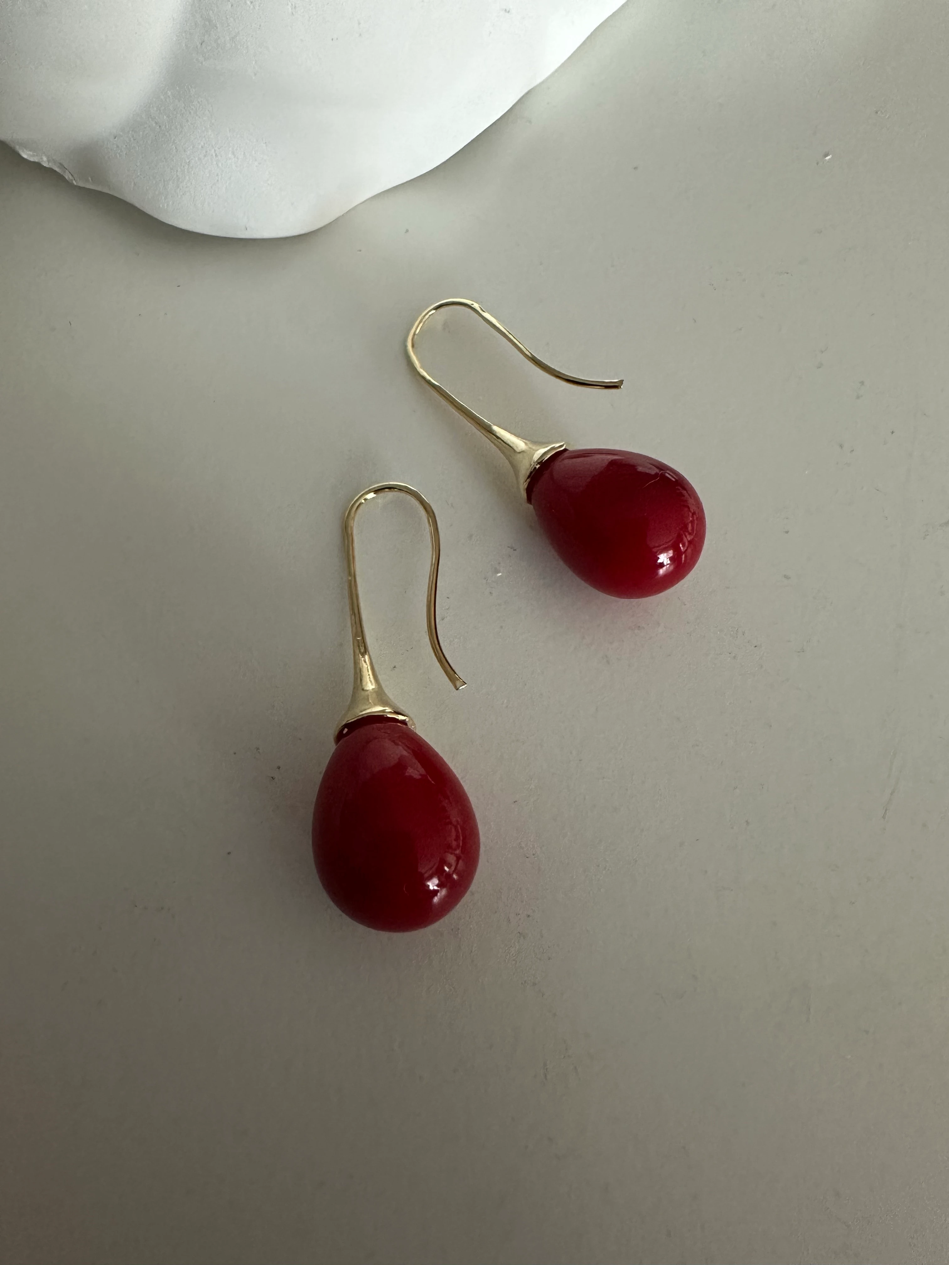 Kırmızı Damla Küpe