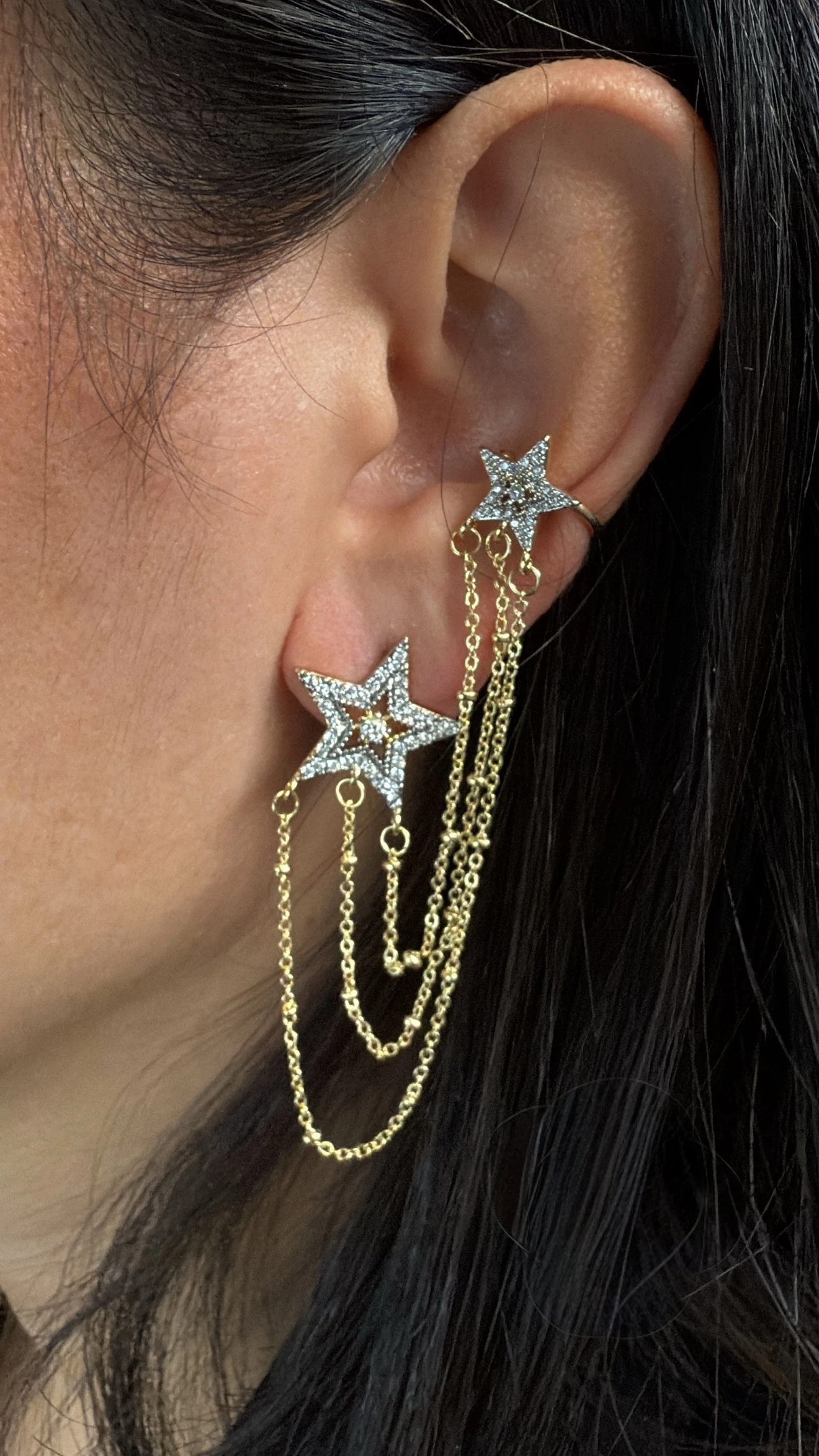 Yıldız İkili Küpe