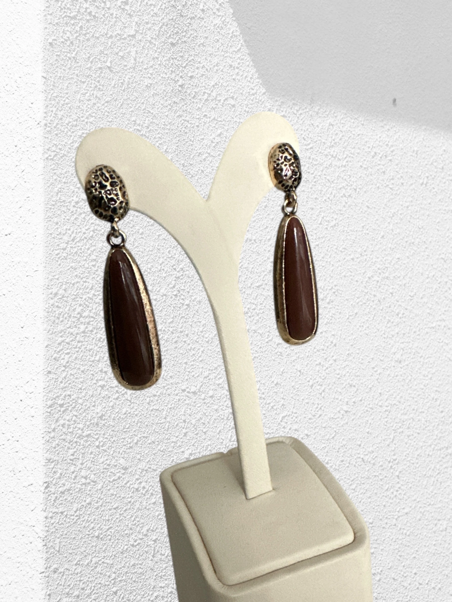 Vintage Küpe Kahverengi